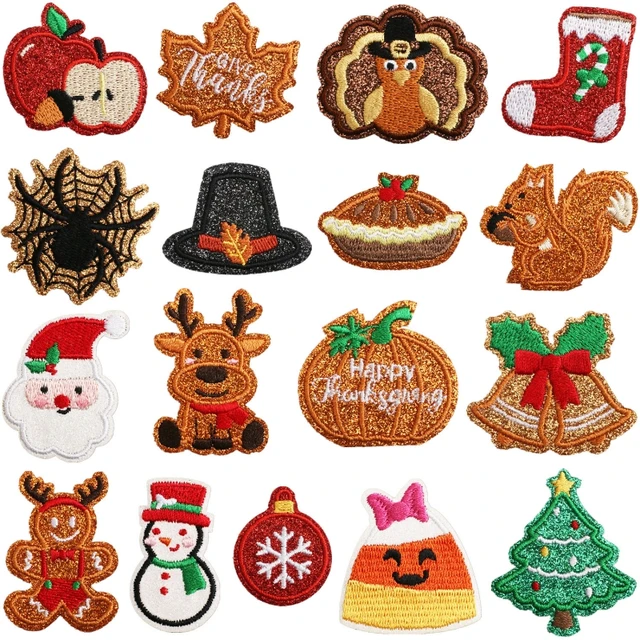 Christmas Embroidery Pattern Transfers Set of 10 Reusable Iron-On