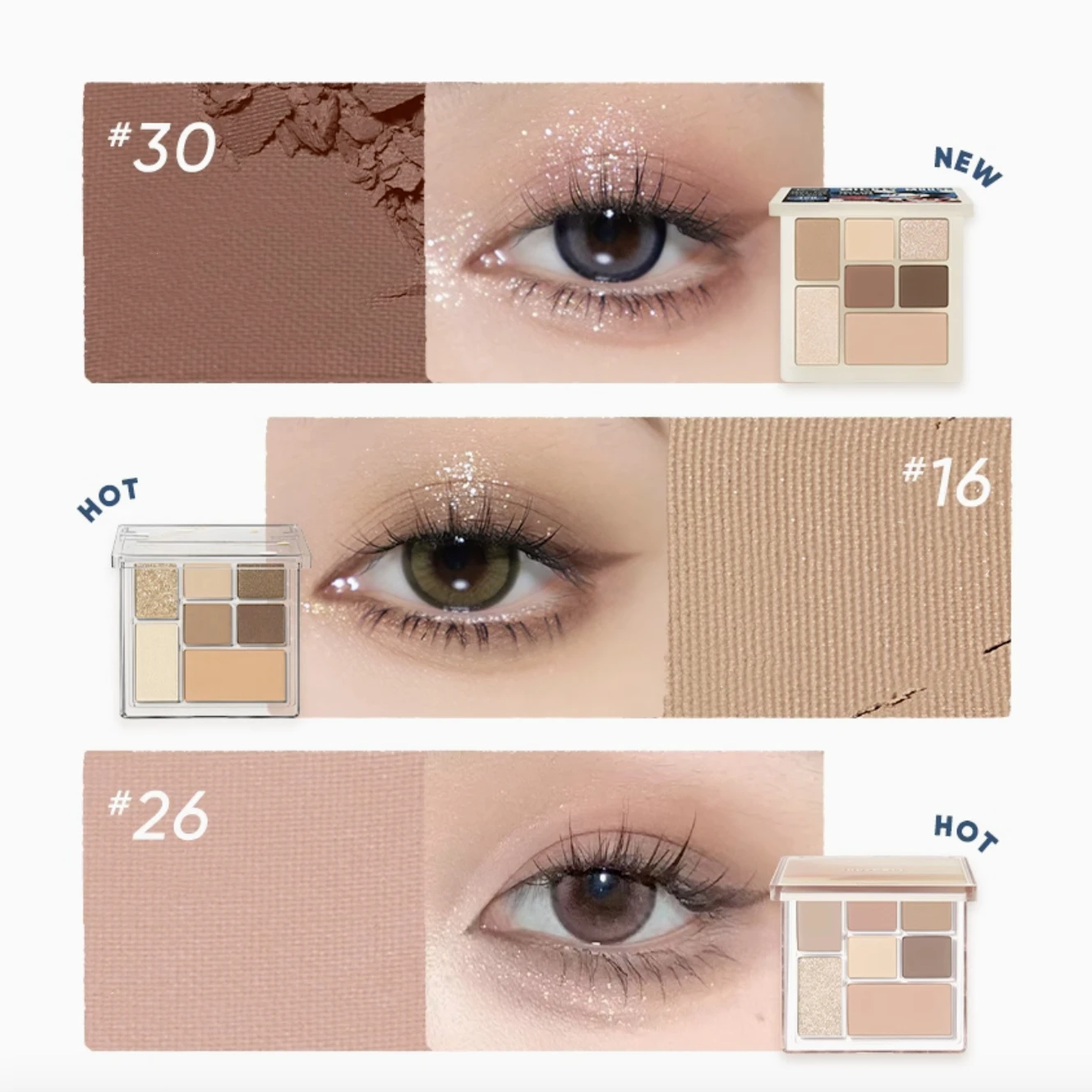 

Judydoll Play Fun Seven-Color Combination Plate Eye Shadow Highlight Blush Gentle Pink Brown Retro Fairy Plate