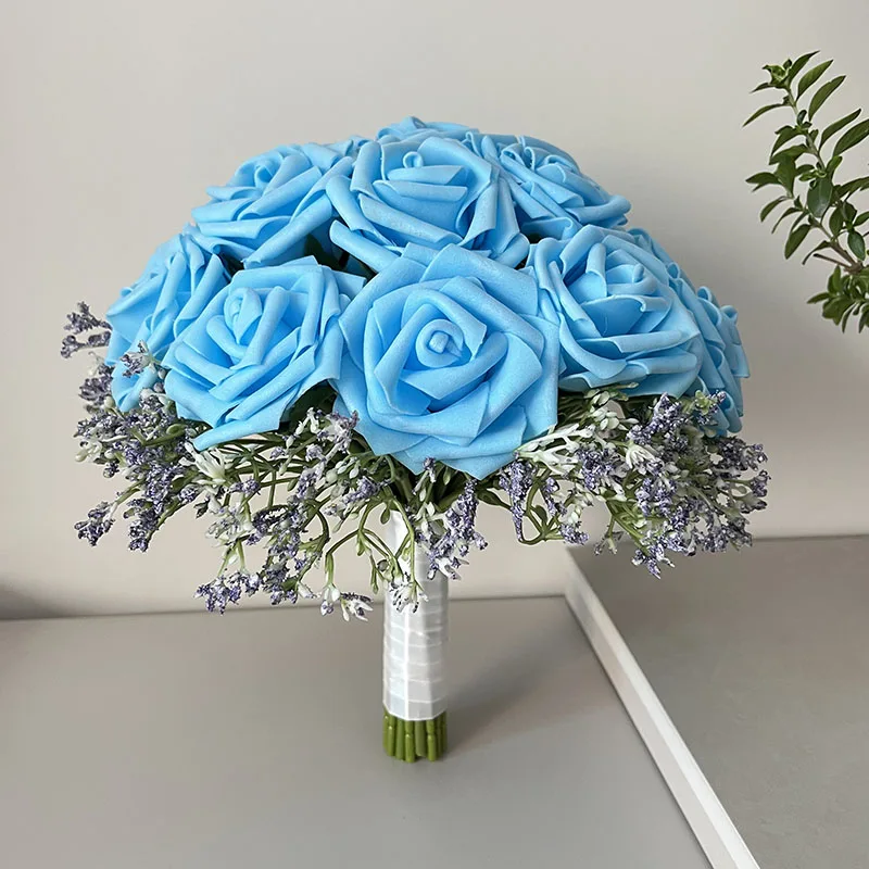 Bridal Bouquet Bridesmaid Wedding Bouquet Marriage PE Foam Roses Artificial Flowers Wedding Accessories Centerpieces