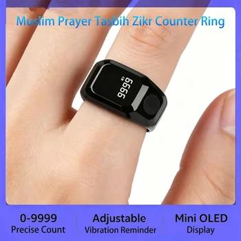 Contatore Digitale Smart Ring Bluetooth con Display OLED e Vibrazione per Tasbih, Tasbeeh, Lavori a Maglia e Uncinetto