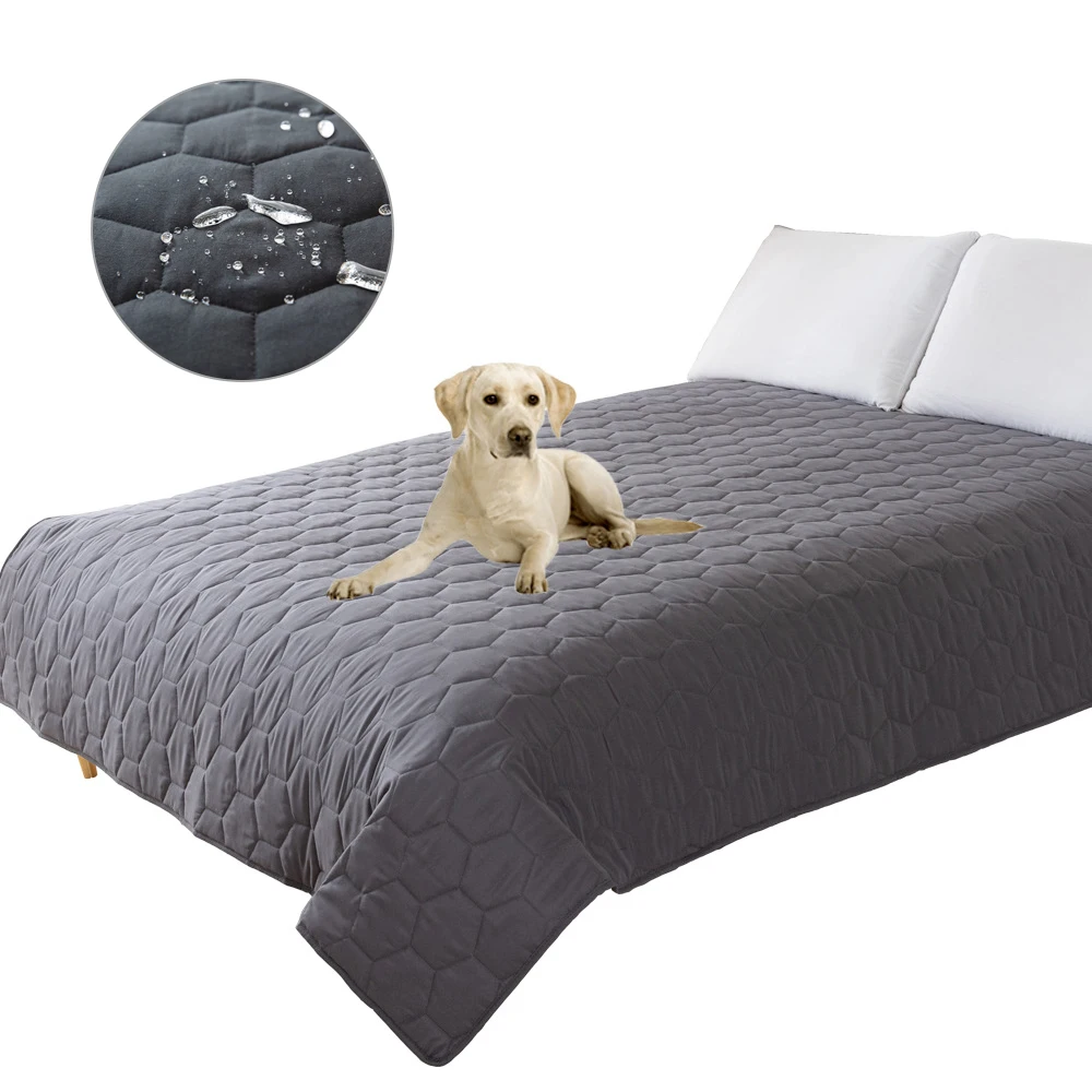 100% Waterproof Bedspread Bed King Size Bed Cover Quilted Mattress Pad  Washable Mattress Protector for Pet Dog Cat Bed Linen