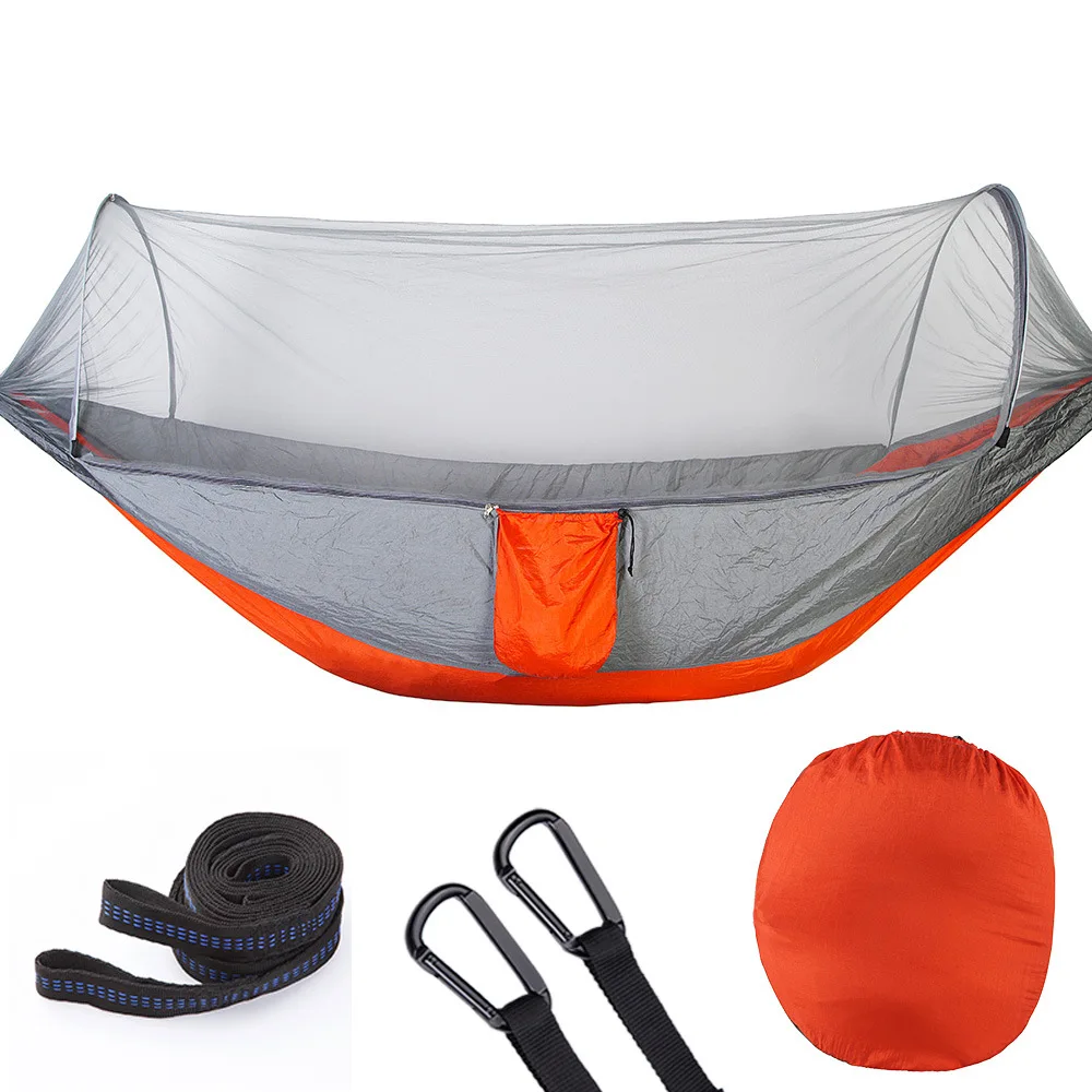 Fully Automatic Quick Opening Hammock with Mosquito Net Nylon Camping Outdoor Single and Double Person Mosquito Proof