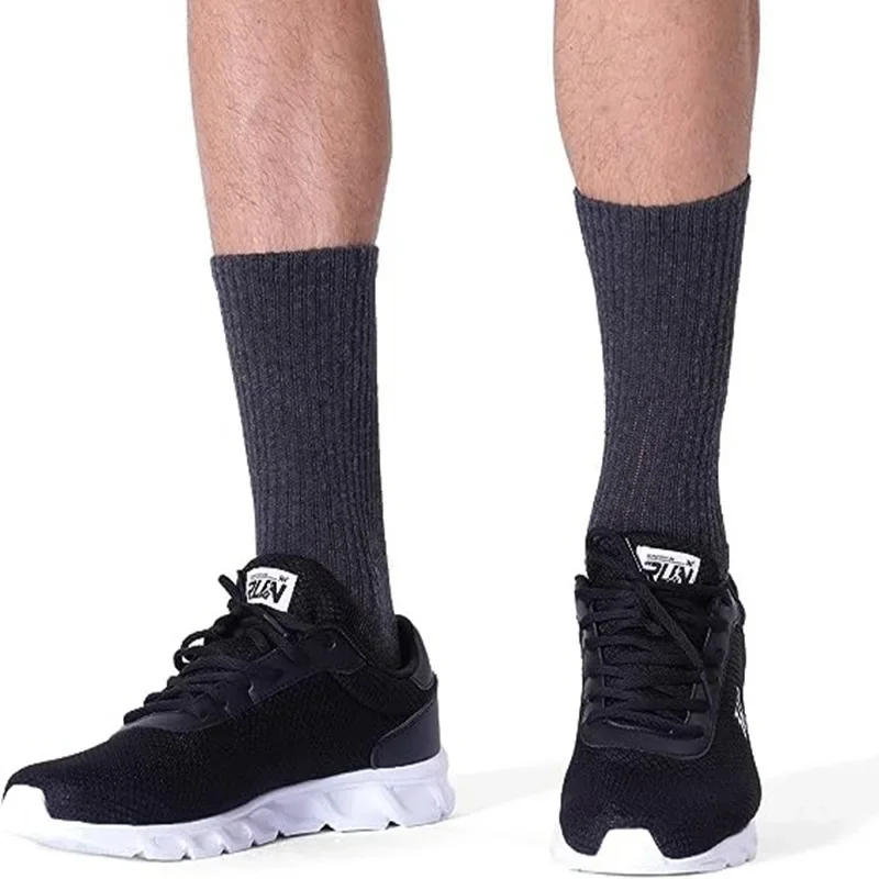 5 Pairs Men's Athletic Socks Sport Running Calf Socks Performance Cushioned Breathable Outdoor Crew for Men Women