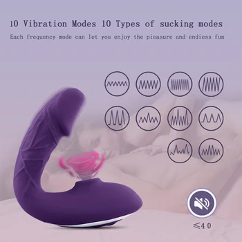 Vagina Sucking Vibrator 10 Speeds Clitoris Vibrators Oral Sex Suction Stimulator Sex Toys for Women Clit Sucker Vibrating Dildo 6