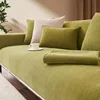Chenille Striped Sofa Cover Solid Color Anti-slip Combination Sofa Cushion for Living Room Cover Furniture Dust Protection Towel 1