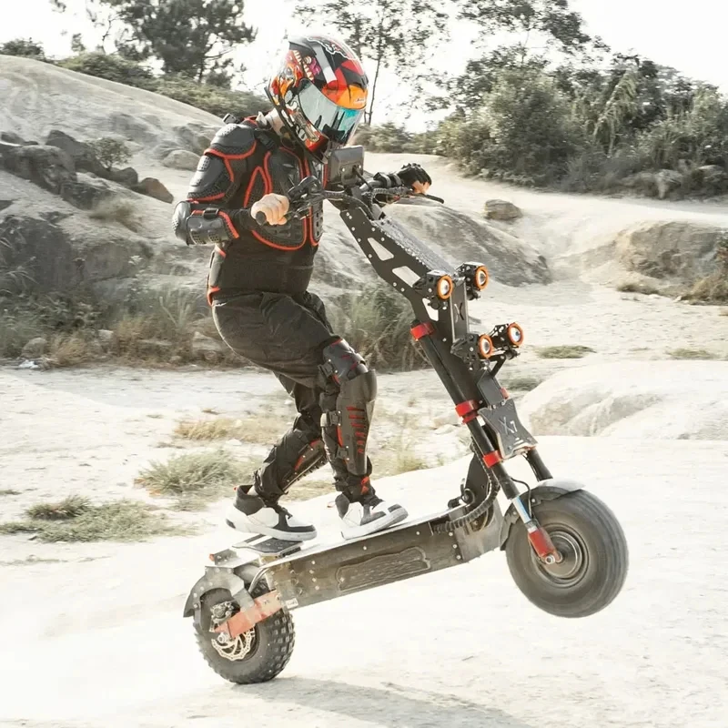 X7 8000W Electric Scooter: Featuring 14-Inch Fat Tires, Dual Motors, Removable Battery, and a High-Performance Design for