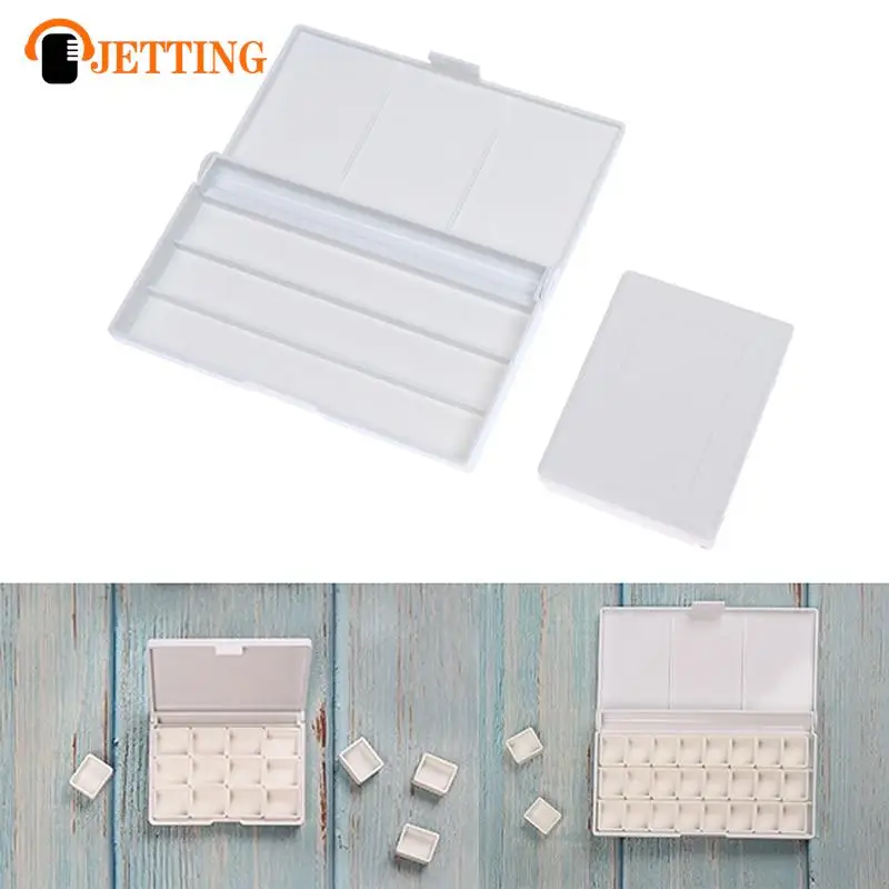 Watercolor Palette Paint Tray Empty 1pcs 12/24Grid for Acrylic Paint