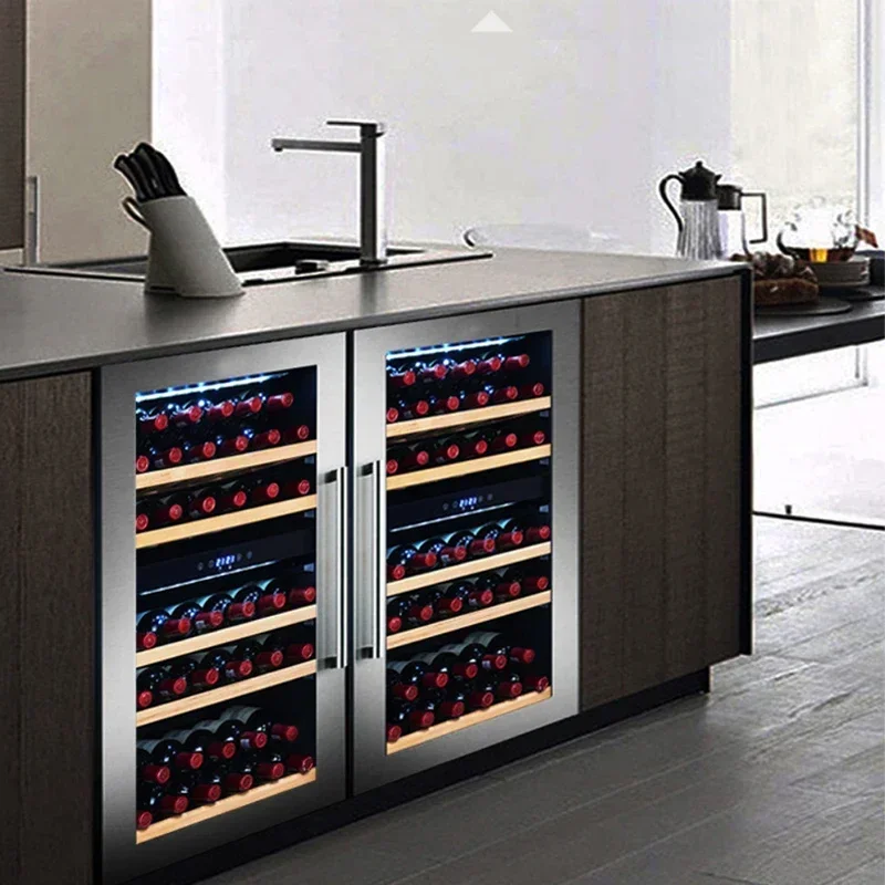 Red Wine Shelf Constant Temperature Wine Collection Cabinet Home Cabinet Dual Temperature All Stainless Steel