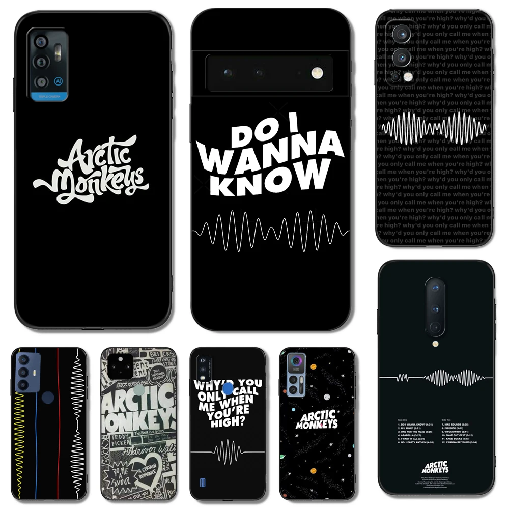 Nero Caso Di Tpu Per Tcl Telefono 20 20L 10 Lite 10L Plus Pro 20E 20R 20Se 20Xe 205 20B 20Y Arctic Monkeys