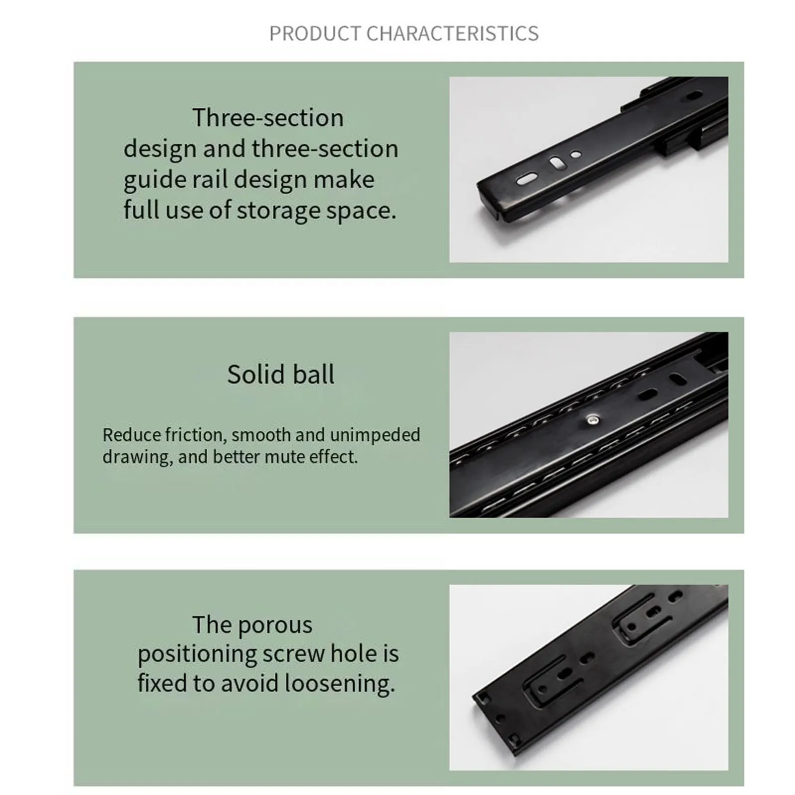 2pcs Mini Slide 5/6/8 Inch Short Drawer Slides Full Extension Guide Rail Drawer Cupboard Furniture Hardware Set Accessories