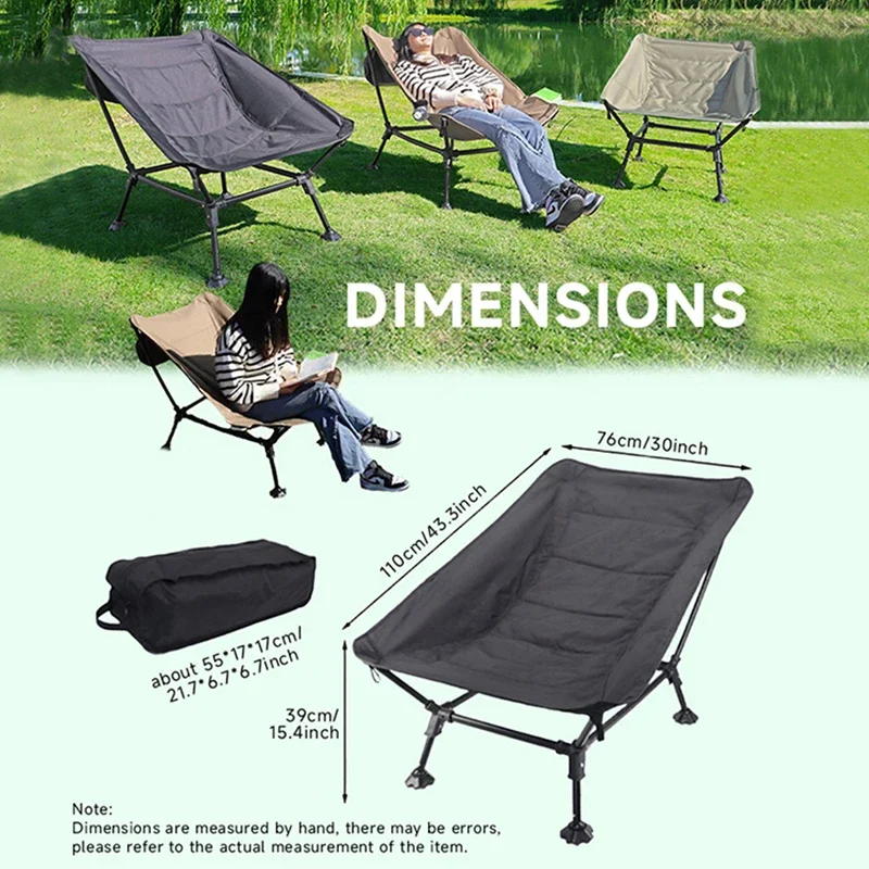Transat pliant surdimensionné camping chaise relax alliage aluminium loisirs extérieur voyage pêche