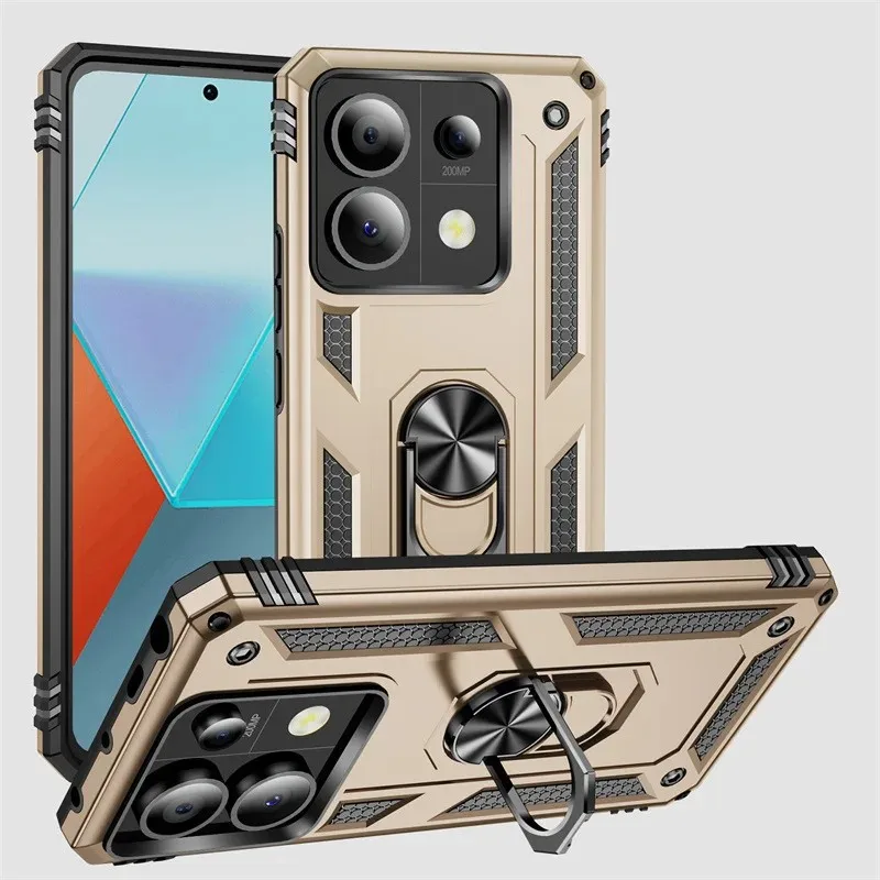 Shockproof Armor Bumper Case with Metal Ring Cover