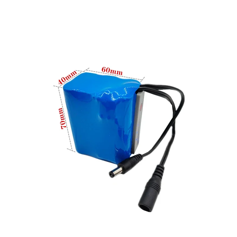 High-Capacity 12.6V Li-Ion Battery Pack with Power Indicator