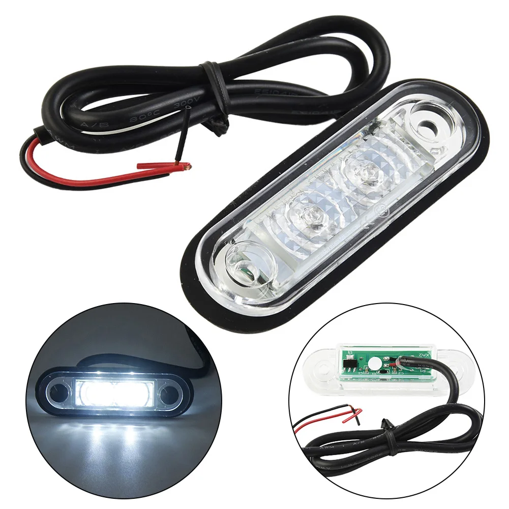 

12V/24V FLUSH FIT LED MARKER LIGHTS/LAMPS WHITE STYLE LED FLUSH FIT BAR MARKER LAMP LIGHT 12v /24v BRAKE,TAIL LIGHT