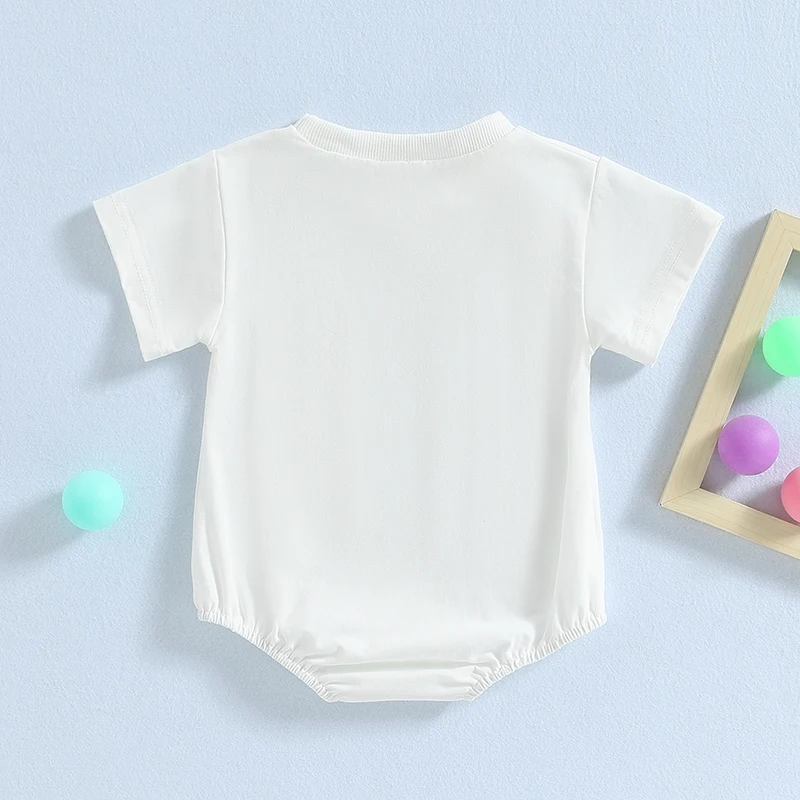 Lioraitiin 반팔 크루 넥 바디 수트, 0-24M  여아 남아, 솔리드 여름 점프수트