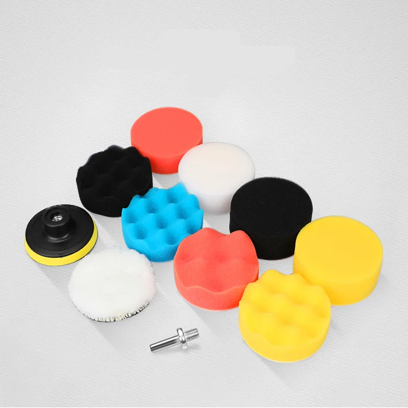 7/10/22 stücke Auto Polieren Kit Schwamm Pads Nachahmung Plüsch Wachsen Kit Reinigung Schwamm Polieren Maschine Wachs Pads für Auto Schönheit – Detail 3