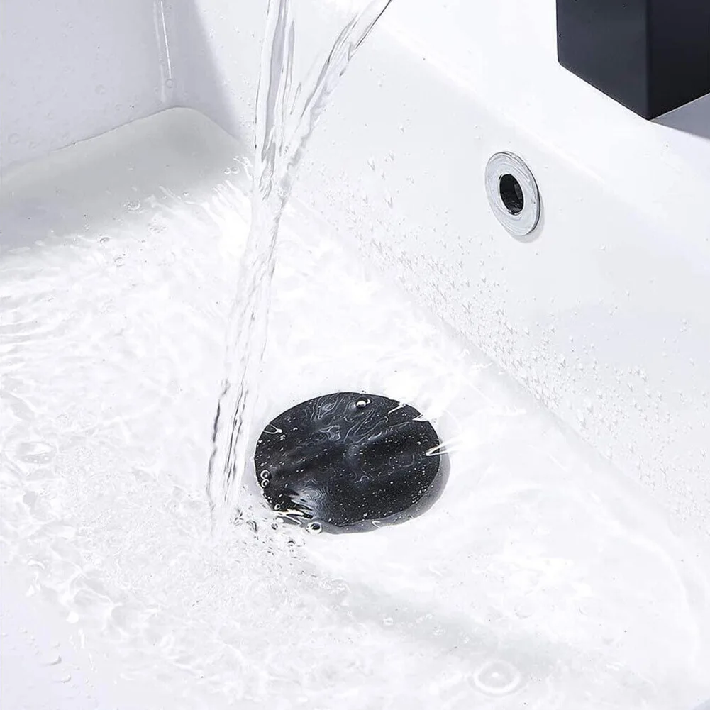 Plug Stopper Basin Waste Pop Up Bathroom Sink Push Button Click Clack 66mm Brass Matte Black M8 For Basins Bathtubs Kitchen Accessories