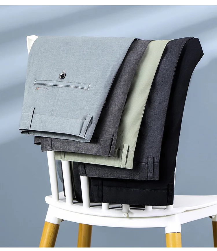 Description Picture 6 of item2024 NEW Modal Casual Pants Men's High-End and Fashionable Summer Thin Loose Straight Anti-Wrinkle Business Trousers