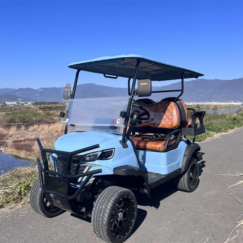 CE 승인 태양 전지 패널 전기 골프 카트, 72V 리튬 배터리, 4KW 5KW 7.5 KW AC 모터, 4 좌석 오프로드 버기