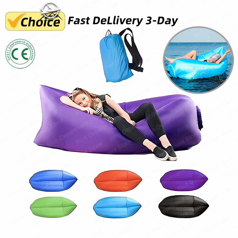 New Hot Outdoor Tik Yin Network Red Air Lazy Inflatable Sofa Bag Portable Camping Sofa Mattress Music Festival Concert Recliner