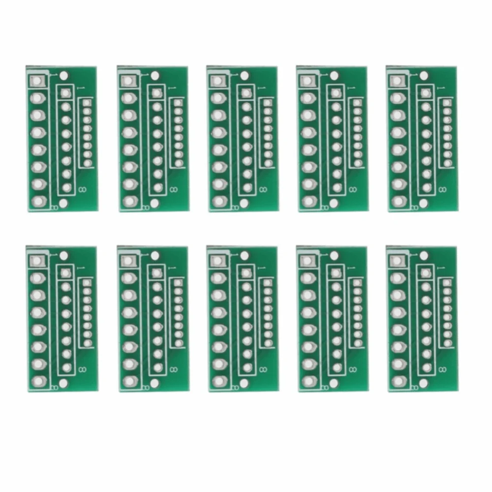 10pcs 커넥터 1.27MM 2.0MM 2.54MM 어댑터 보드 무선 모듈 회로 설계용 3열 전송 보드