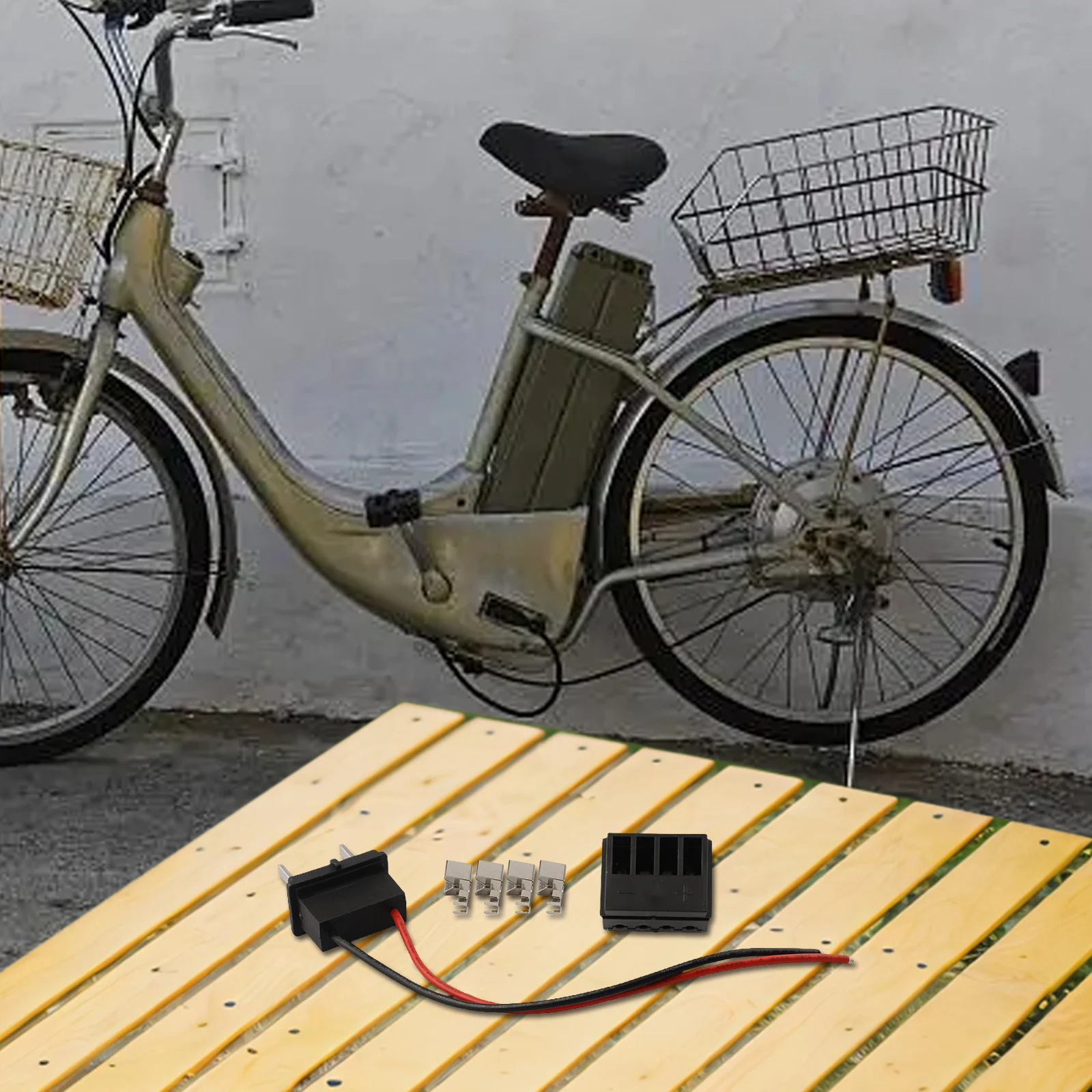 Electric Bicycle Battery Box Connector For Silverfish Battery Box Connection Base Spring Plug Ebike Replacement Accessories Part