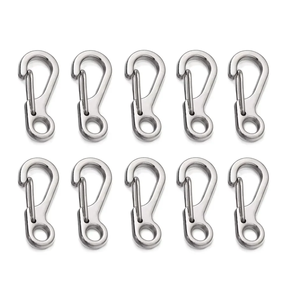 Key Chain Clip 4/10Pcs Carabiner D-Ring Spring Clips Mini Aluminium Alloy Hang Buckle Outdoor Camping