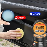 Car Plastic Restorer Crystal Clear Auto Interior Leather & Panel Renewal Wax Coating Agent Back To Black Gloss Car Wax Polish 2