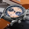 ADDIESDIVE Men watches Quartz Wristwatch Sport waterproof 100m Chronograph AR Coating VK64 Movement Retro Leather Watch New 6
