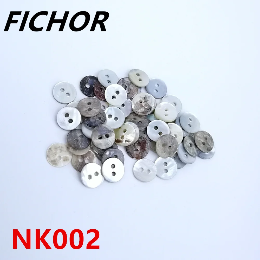 30/50pcs 9mm 2 Hole Natural Shell Sewing Buttons Mother of Pearl Round Shell Buttons Sewing Accessories Buttons for Crafts 6