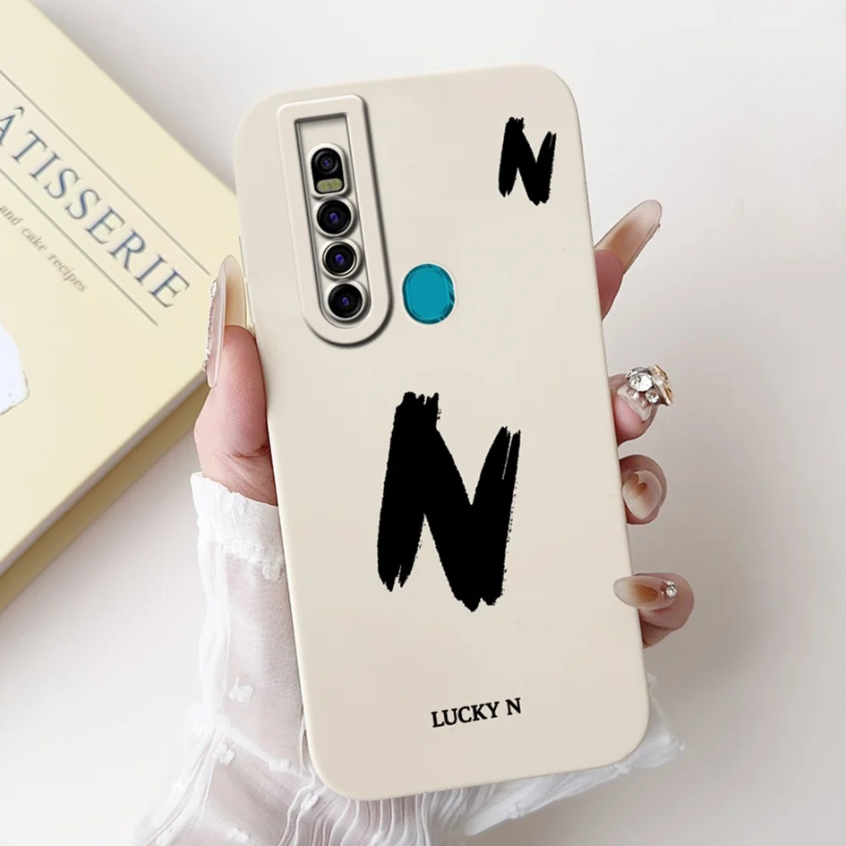 Luxury Initial Letters Soft Silicone Bumper Case