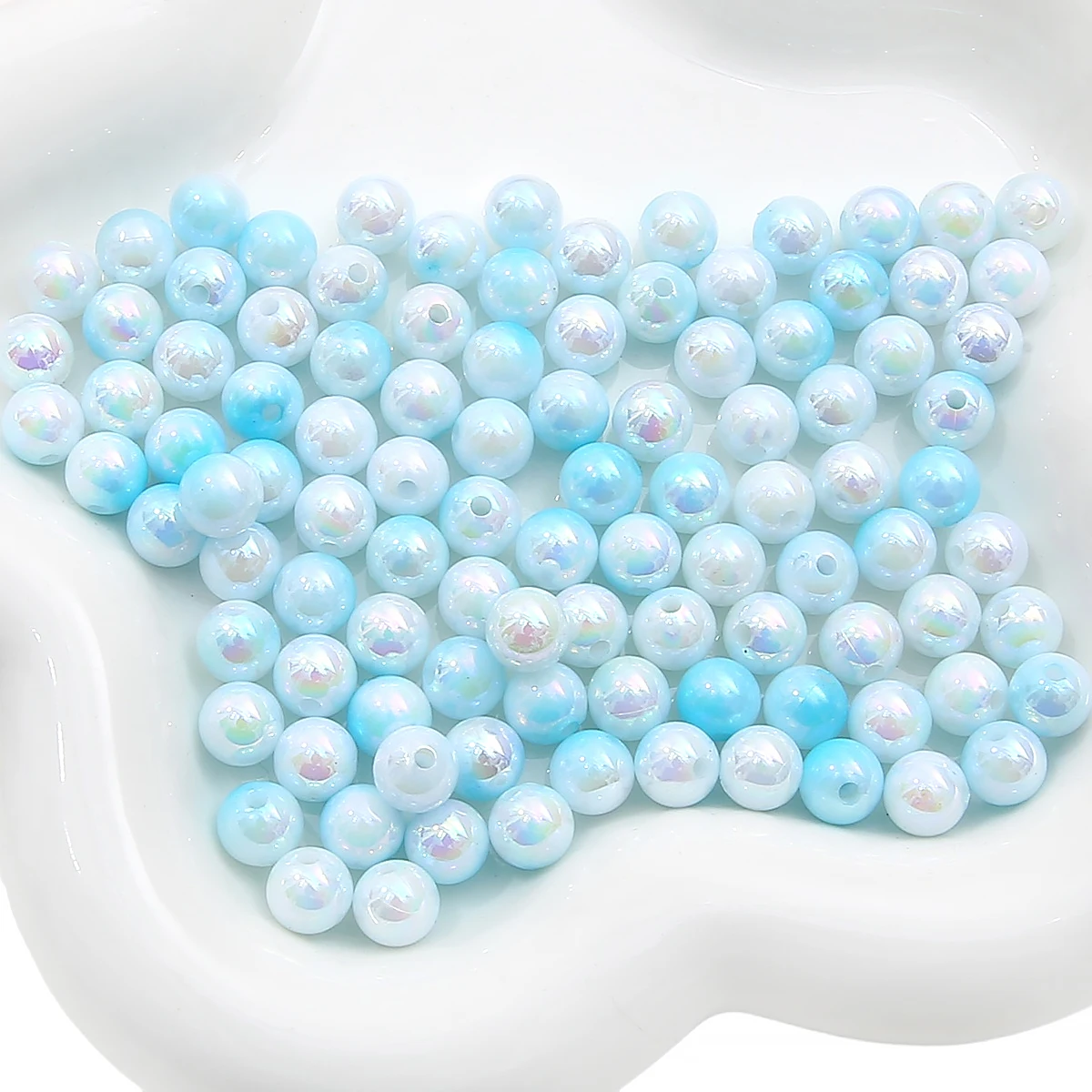 NEUE runde Acrylperlen 4/6/8 mm lose Abstandshalter für die DIY-Schmuckherstellung – Armbänder, Halsketten, Anhänger, Ohrringe – Detail 12
