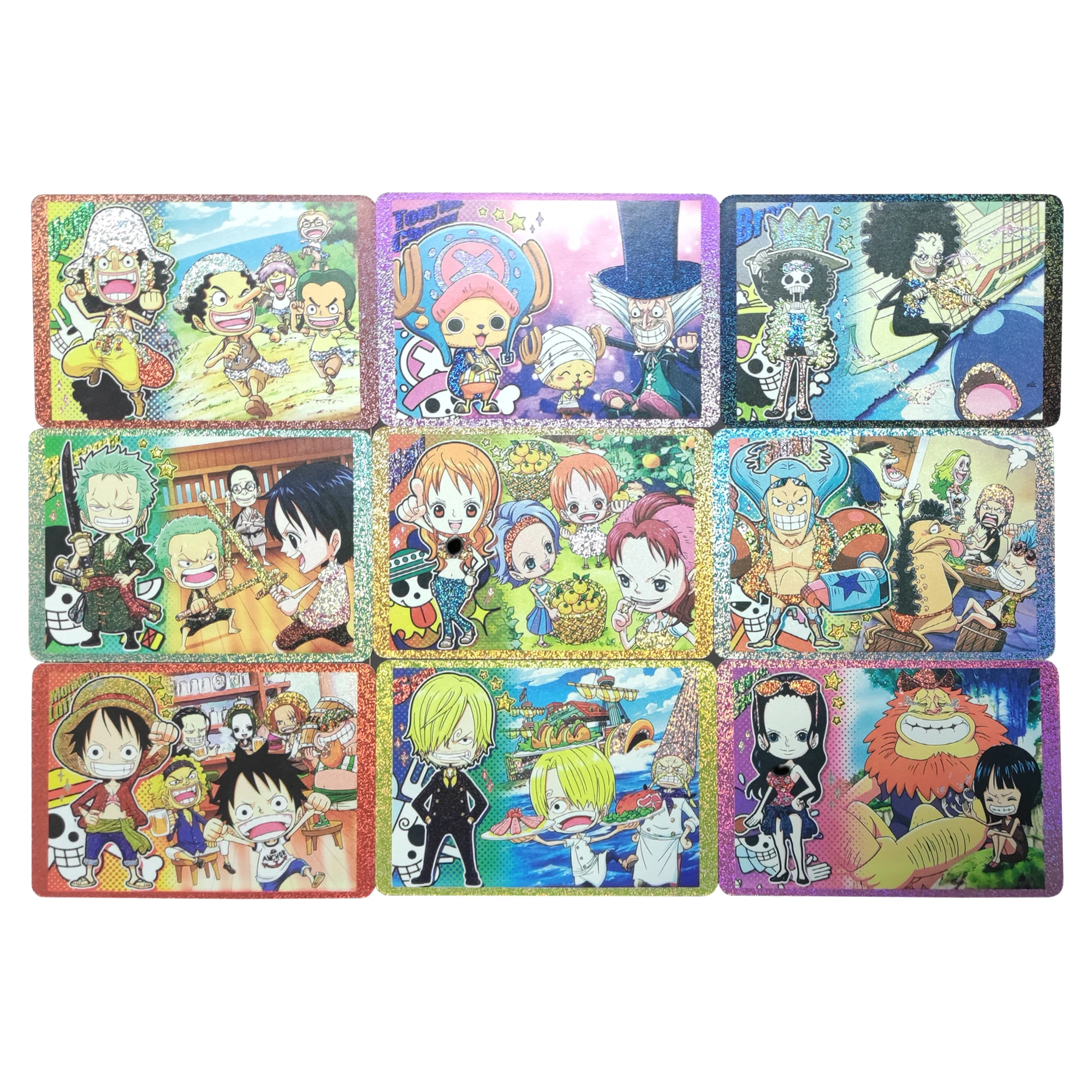 

9 шт./компл. Аниме One Piece Luffy Zoro нами и Чоппер Sanji Flash Card Kawaii Классическая игра Аниме коллекционные карты Подарочные игрушки