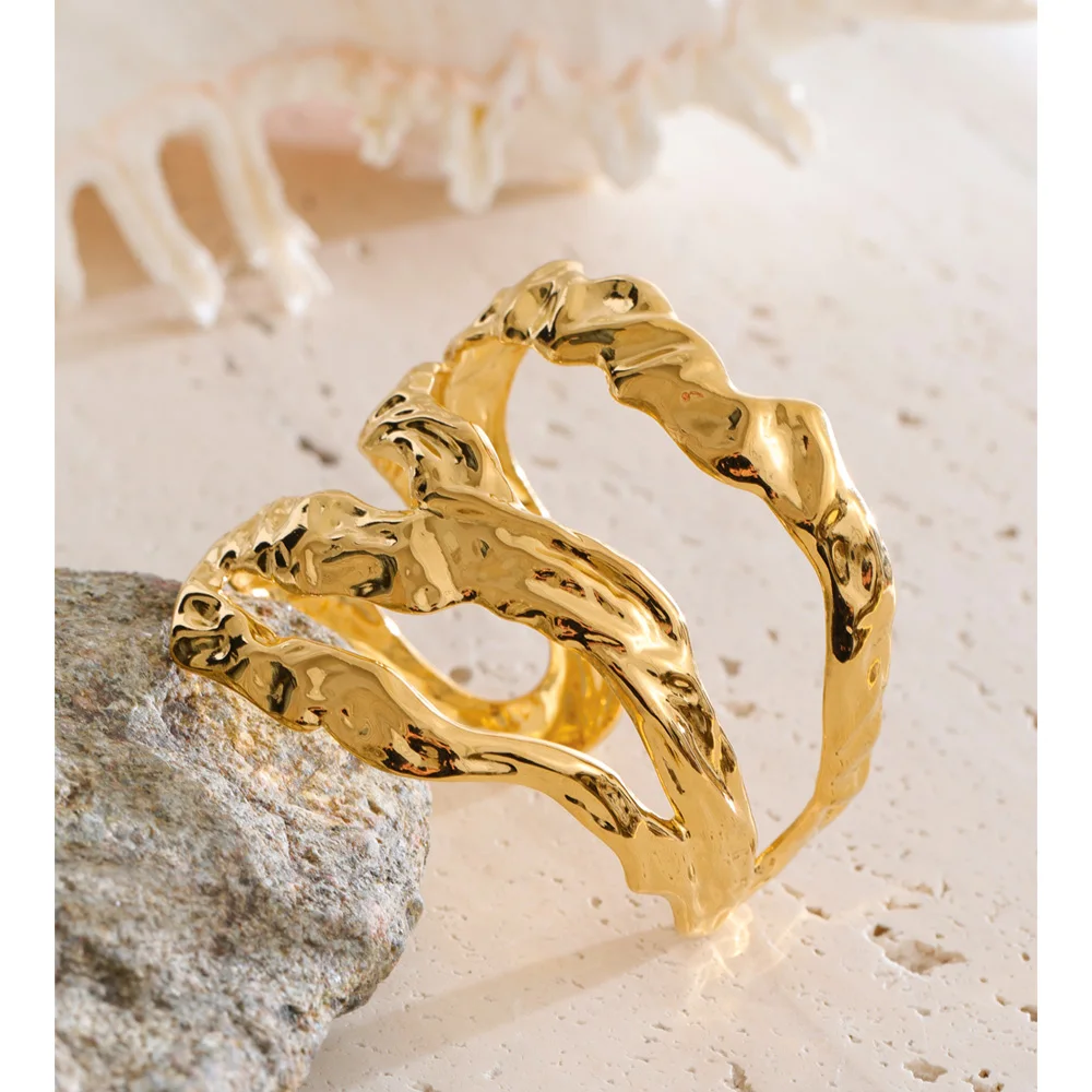 Yhpup Stainless Steel Layered Bracelet