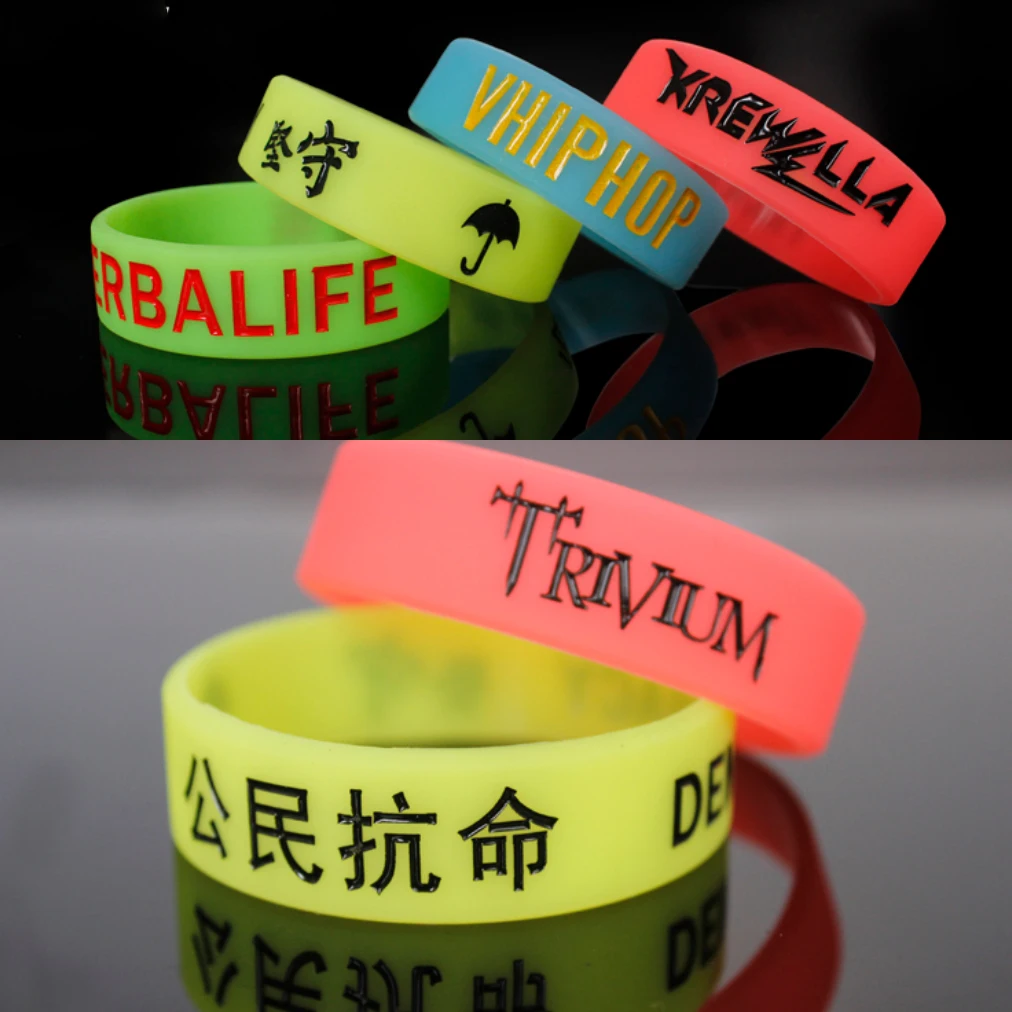 100pieces Widened Customized Bracelet 19mm Width Qr Code Wristband Custom  Silicone Armband For Kids Adults - Customized Bracelets - AliExpress