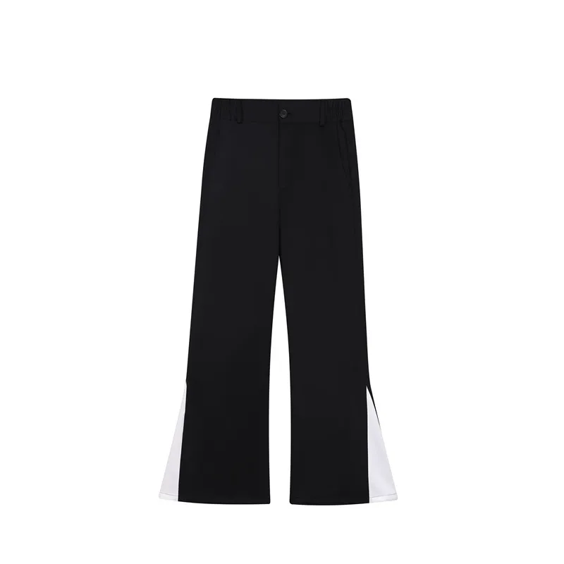 Flare Pants Men Vintage Fashion Casual Bell-bottom Trousers Male Streetwear Net Celebrity Long Pants Stage Costume
