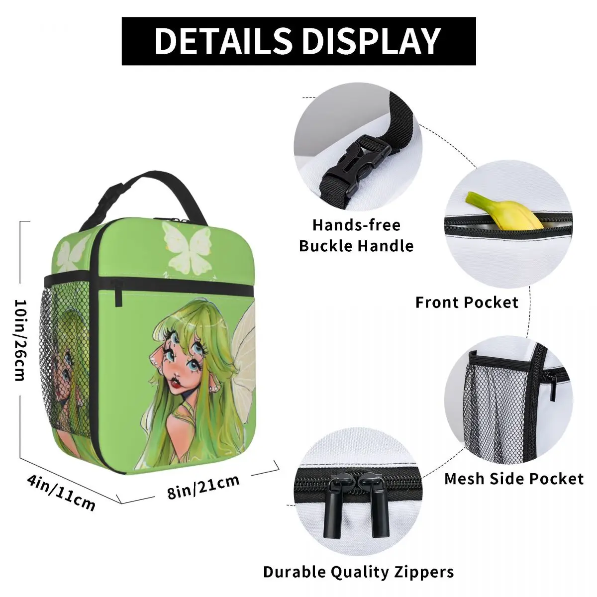 Cartoon Portals Melanie Martinez Insulated Lunch Bag Food Container Bags Reusable Cooler Thermal Lunch Box For School Office 6
