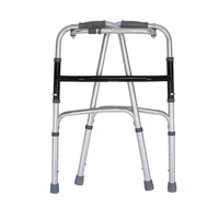 Deluxe One Button Folding Walker Adult Compact Elderly Handicap Medical Walking Aid Two-Button Medical Walkers Without Wheels 2