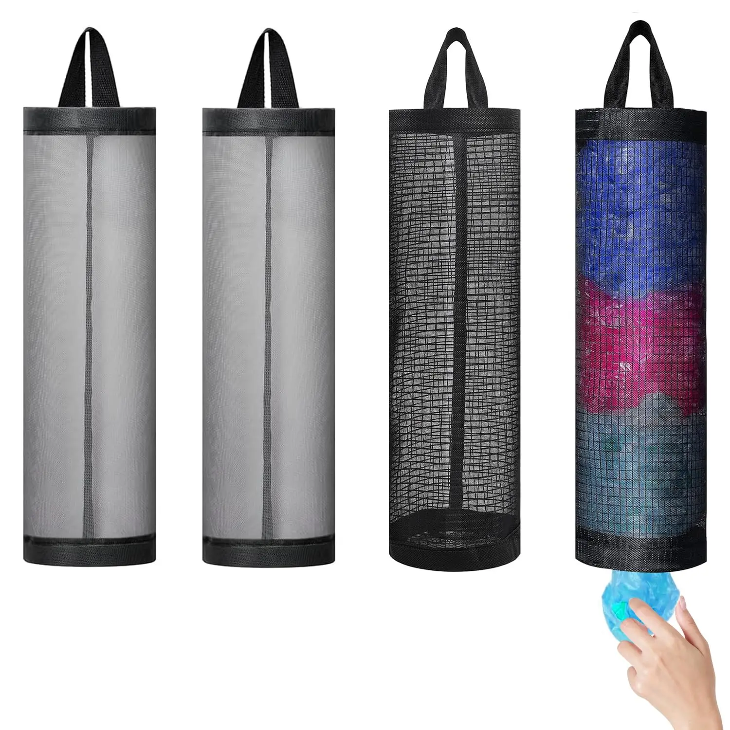 Porta Sacchetti Di Plastica, Dispenser Di Stoccaggio Appeso In Rete, Pieghevole, Traspirante, Lavabile, Appendiabi In Rete | SHEIN ALIA