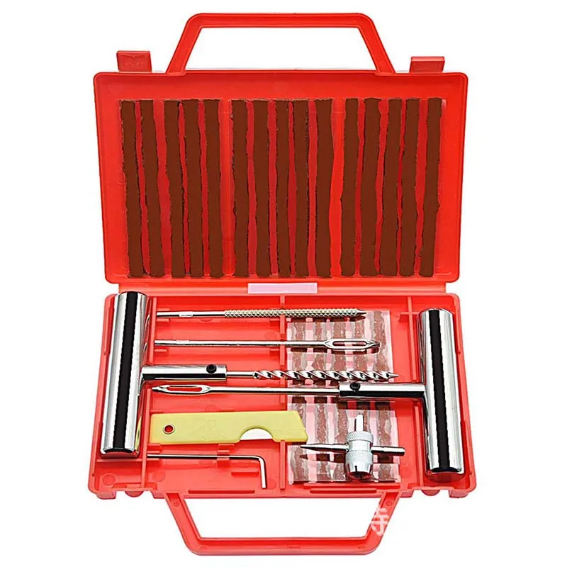

23PCS Set Tire Repair Kit Tire Plug Heavy Duty Professional Flat Patch Punctures Repair Tool Tubeless for Car Truck Motorcycle