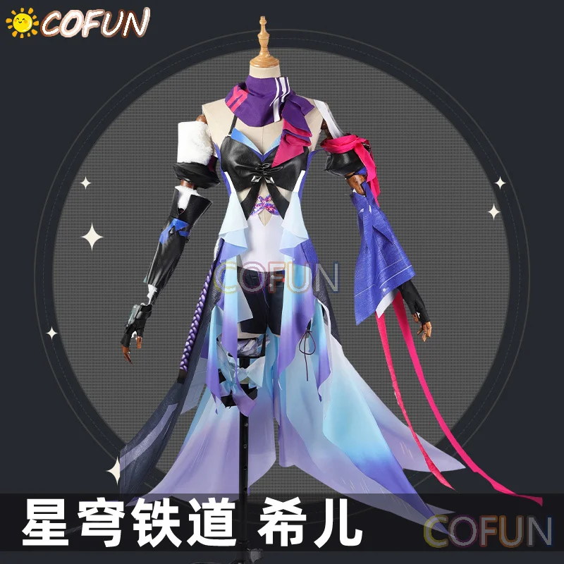 

COFUN Game Honkai:Star Rail Seele Cosplay Costume Halloween Outfits Women Role Play Suit Black Gothic Dress