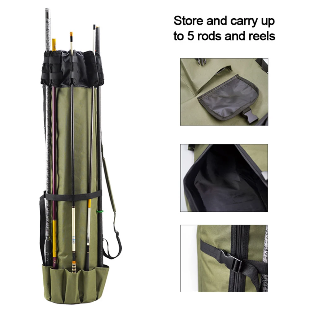

Large Capacity Fishing Rod Bag Anti-Drop Fishing Tackle Storage For Fishing Rod