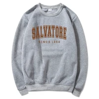 Sweat-shirt Salvatore Since1864, sweat à capuche Mystic Falls, pull Vampire Diaries, sweat-shirt ras du cou vintage TVD Damon Stefan, haut pour fans 4