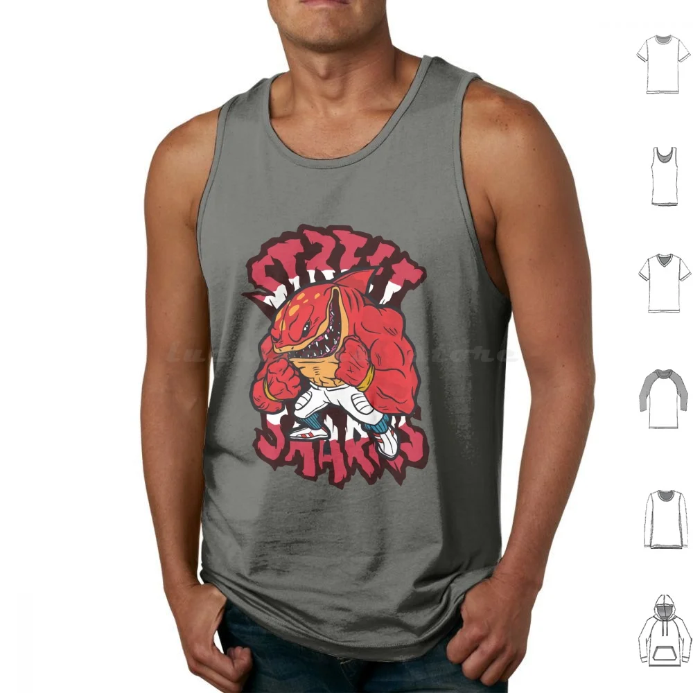 Street Sharks Tank Tops Vest Sleeveless Street Sharks Streetsharks Jawsome Jawesome Cartoons Wet Brain Ripster Rip Salammu
