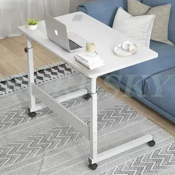 Alternative view of Escritorio Simple para ordenador portátil, mesa pequeña de aprendizaje, mesa móvil ajustable, cama perezosa