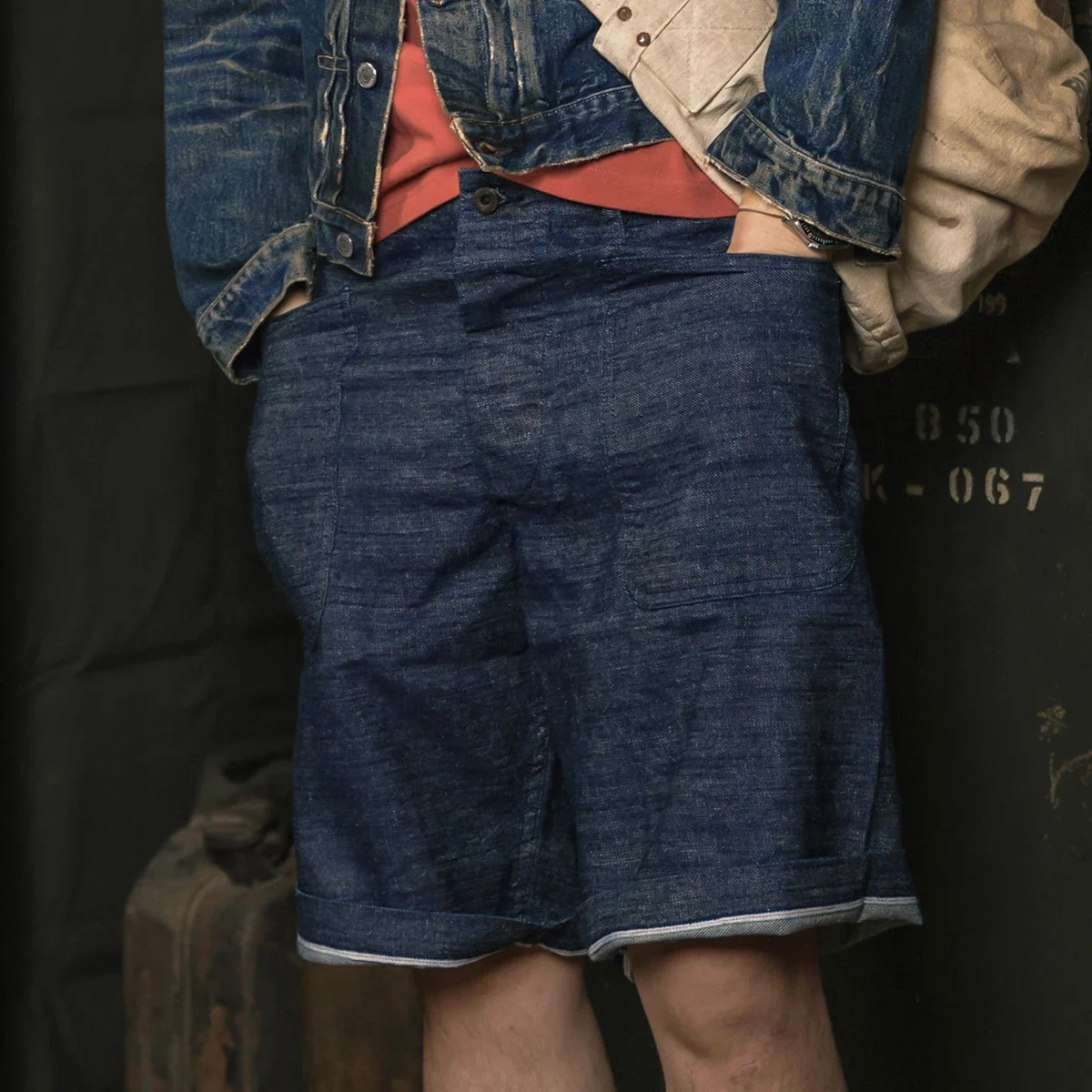 Bronson USN Deck Dungarees Shorts 1940s Style Pants 10oz Selvedge Denim Rinsed