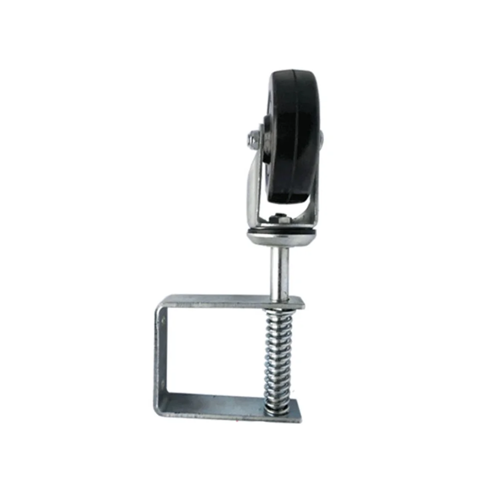 4 Inch Heavy Duty Rubber Mute Spring Loaded Gate Door Wheel Caster Spring Wheel Home Gate Door Roller Slider (Silver) 2