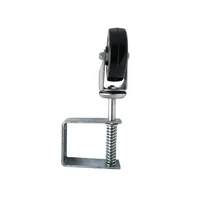 4 Inch Heavy Duty Rubber Mute Spring Loaded Gate Door Wheel Caster Spring Wheel Home Gate Door Roller Slider (Silver) 2
