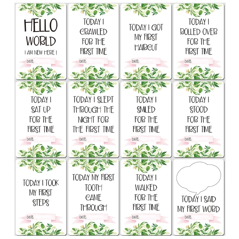 

Прочные карточки с изображением возраста новорожденного от 0 до 12 месяцев и первого года жизни.