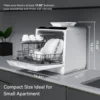 Countertop Dishwasher, 5 Washing Programs Portable Dishwasher With 5-Liter Built-in Water Tank, No Hookup Needed 2